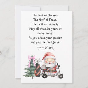 Golf Christmas with  Santa Claus blessing  Holiday