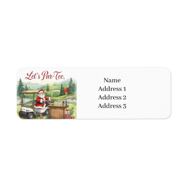 Golf Christmas with Santa Claus on golf course (Front)
