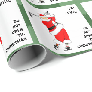 Golf Christmas Wrapping Paper