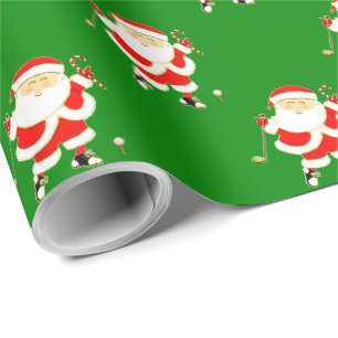 Golf Christmas Wrapping Paper