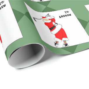 Golf Christmas Wrapping Paper