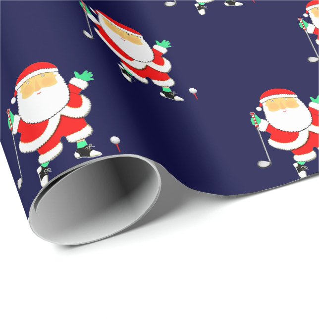 Golf Christmas Wrapping Paper (Roll Corner)