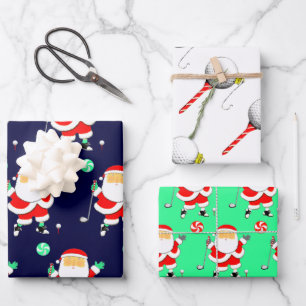 Golf Christmas Wrapping Paper