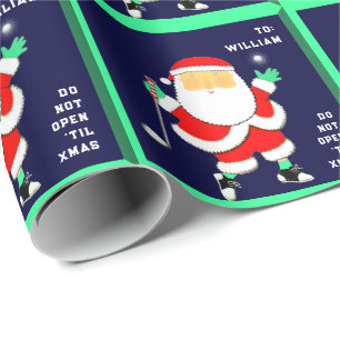 Golf Christmas Wrapping Paper