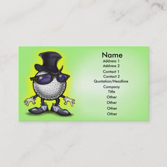 Golf Classic Business Card (Front)