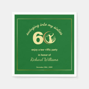 Golf Classic Green Golden Player 60th Birthday In Napkin