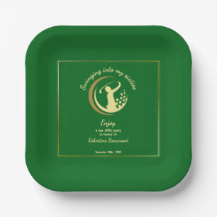Golf Classic Green Golden Player 60th Birthday Paper Plate