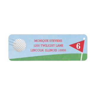 Golf Classic Party Return Address Label