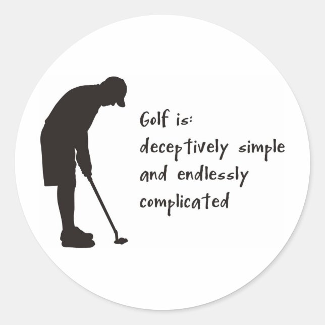 Golf Classic Round Sticker (Front)
