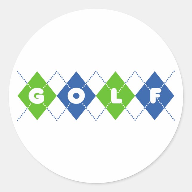 Golf Classic Round Sticker (Front)