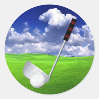 Golf Classic Round Sticker