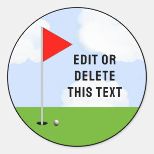 Golf classic round sticker