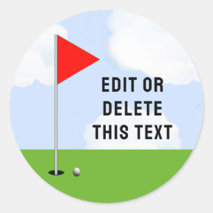 Golf classic round sticker