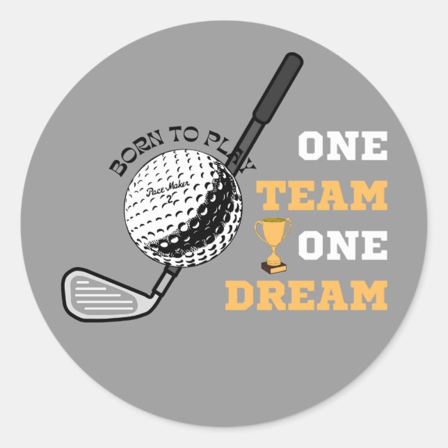GOLF  CLASSIC ROUND STICKER (Front)