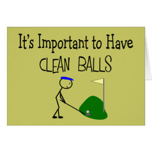 Golf "CLEAN BALLS"  Golf Humour Gifts