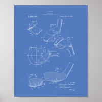 Golf Club 1919 Patent Art - Blueprint