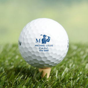 Golf Club Abbreviation Name with Monogram Balls