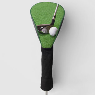 Golf club and ball on a green surface Driver Golf Head Cover