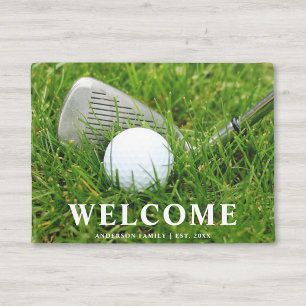 Golf Club and Ball Personalised Doormat