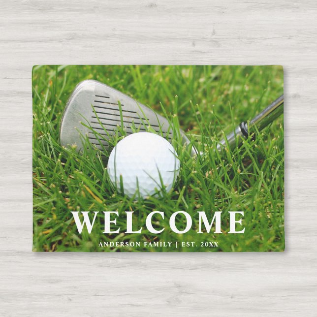 Golf Club and Ball Personalised Doormat (Creator Uploaded)