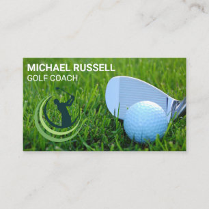 Golf Club and Ball   Sports Logo Business Card