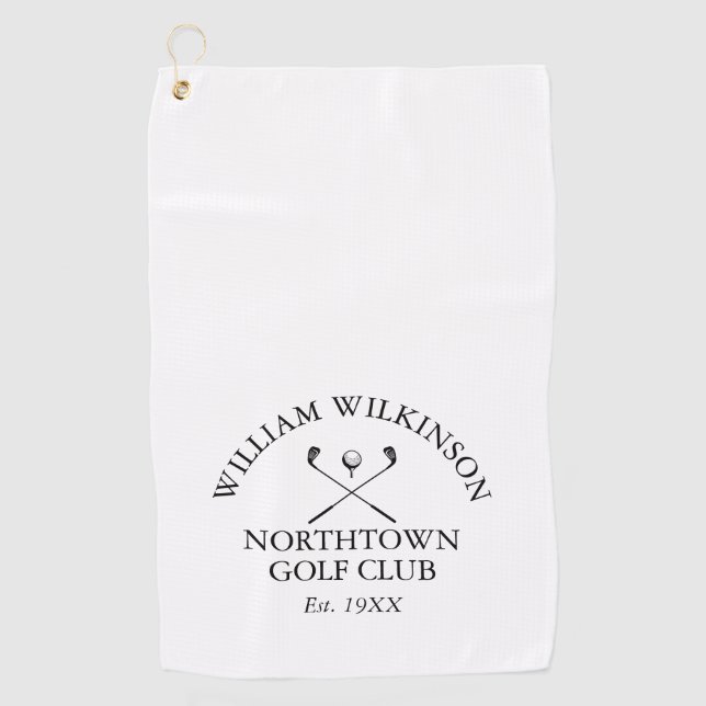 Golf Club and Member Name Established Date Towel (Front)