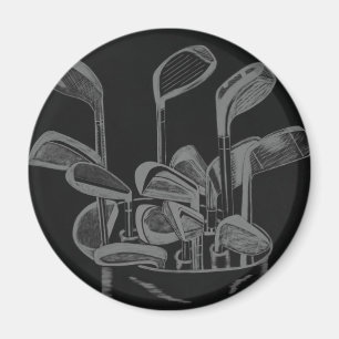 GOLF CLUB ART MAGNET