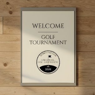 Golf Club Association Tournament Name Welcome Poster