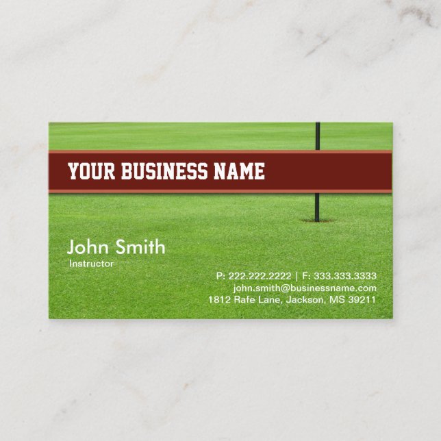 Golf Club business card (Front)
