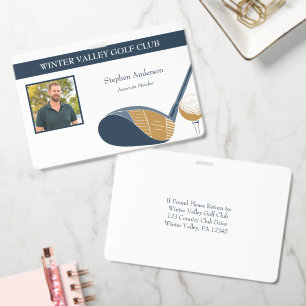 Golf Club Country Club Photo ID Badge
