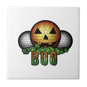 Golf Club Course Halloween Golfer Retirement Gift Tile