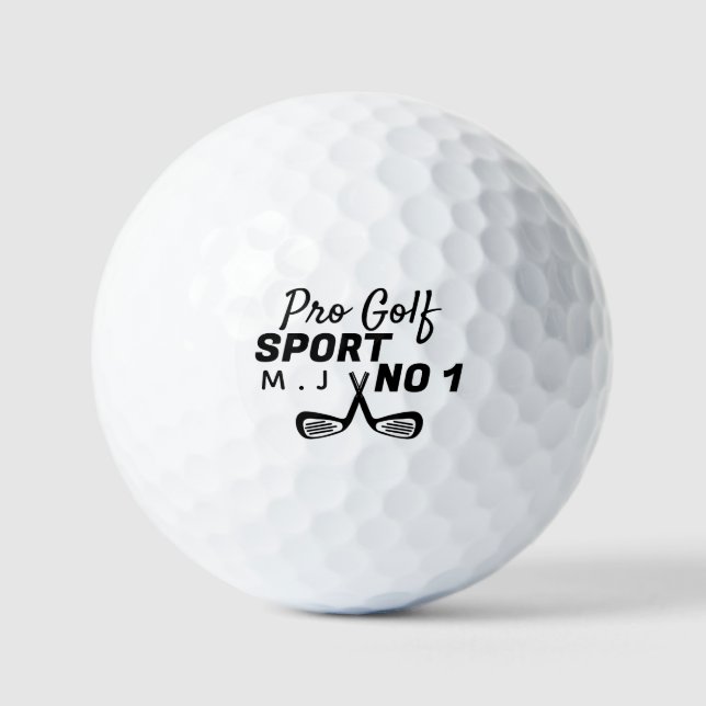 Golf Club Design, Pro Golf Sport, Personalized Balls (Front)