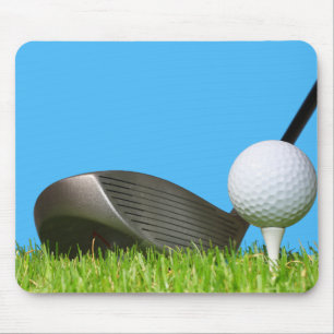 Golf Club Driver and ball Mouse Pad