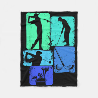 Golf Club Golfer Golfing Boys Kids Fleece Blanket