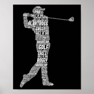 Golf Club Golfer Golfing Men Boys Kids Poster