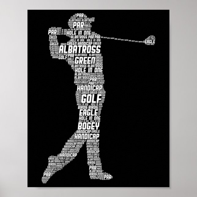 Golf Club Golfer Golfing Men Boys Kids  Poster (Front)