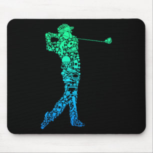 Golf Club Golfer Golfing Men Kids Boys  Mouse Pad