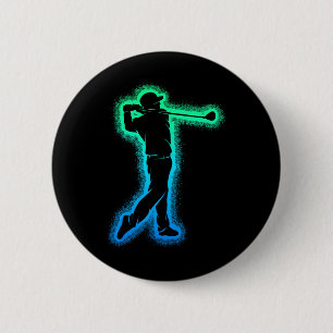 Golf Club Golfer Kids Boys Men Golfing  6 Cm Round Badge