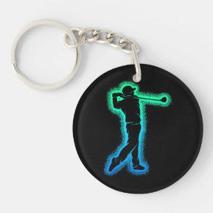 Golf Club Golfer Kids Boys Men Golfing Key Ring