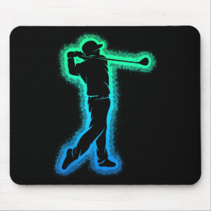 Golf Club Golfer Kids Boys Men Golfing Mouse Pad