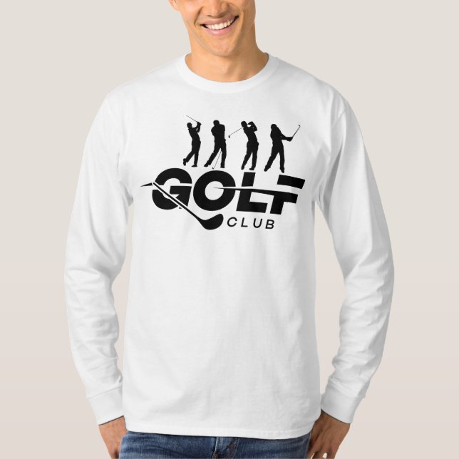 Golf Club Golfing Typography T-Shirt (Front)
