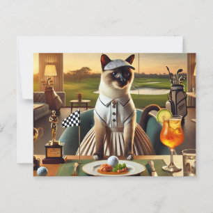 Golf Club House Party for Cat lovers Postcard