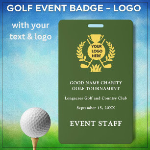 Golf Club League Logo Event Staff Badge ID Badge