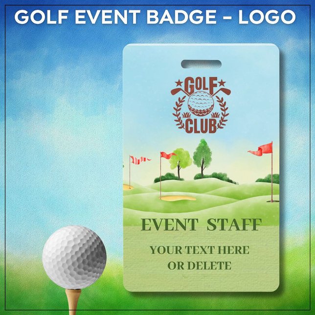 Golf Club League Logo Event Staff  ID Badge (Creator Uploaded)