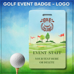 Golf Club League Logo Event Staff ID Badge