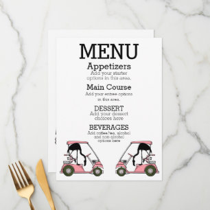 Golf Club Luncheon Cocktail Party Menu