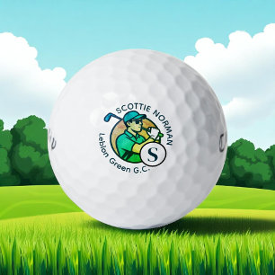 Golf Club Name Modern Monogrammed Golf Balls