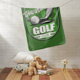 Golf Club NAME Pro Golfer Player Personalised  Baby Blanket
