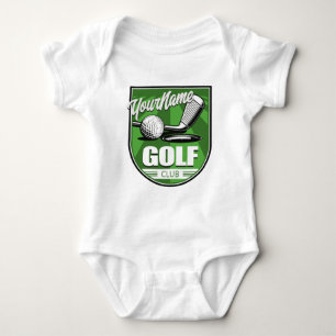 Golf Club NAME Pro Golfer Player Personalised   Baby Bodysuit