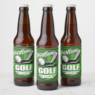 Golf Club NAME Pro Golfer Player Personalised Beer Bottle Label